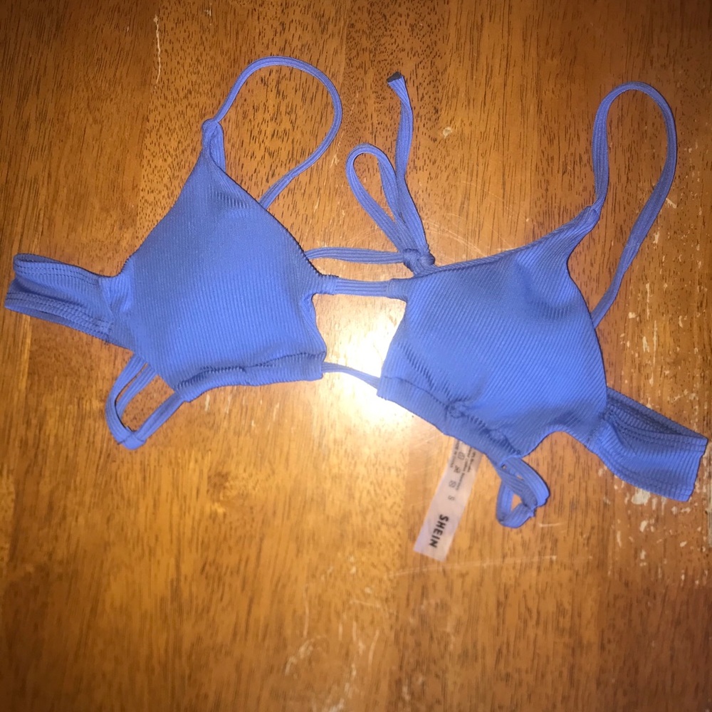 SHEIN blue bikini top
